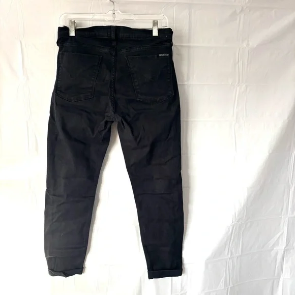 Hudson Harkin Black Skinny Crop Cuff Jeans High Rise SZ 30 Worn 1X - Picture 2 of 10